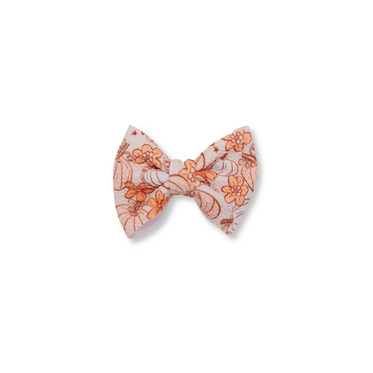 Baby Bow | Clip in Hairbow | Pastel Pumpkins | FINAL SALE
