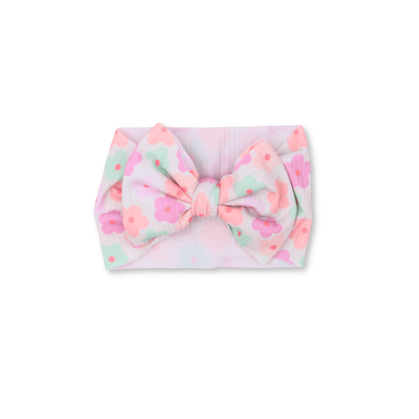 Baby Head Wrap | Handmade Bow | Large Bow | Spring Daisies | FINAL SALE