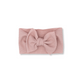 Baby Head Wrap | Handmade Bow | Large Bow | Waffle Knit | Rose Pink | hwb1