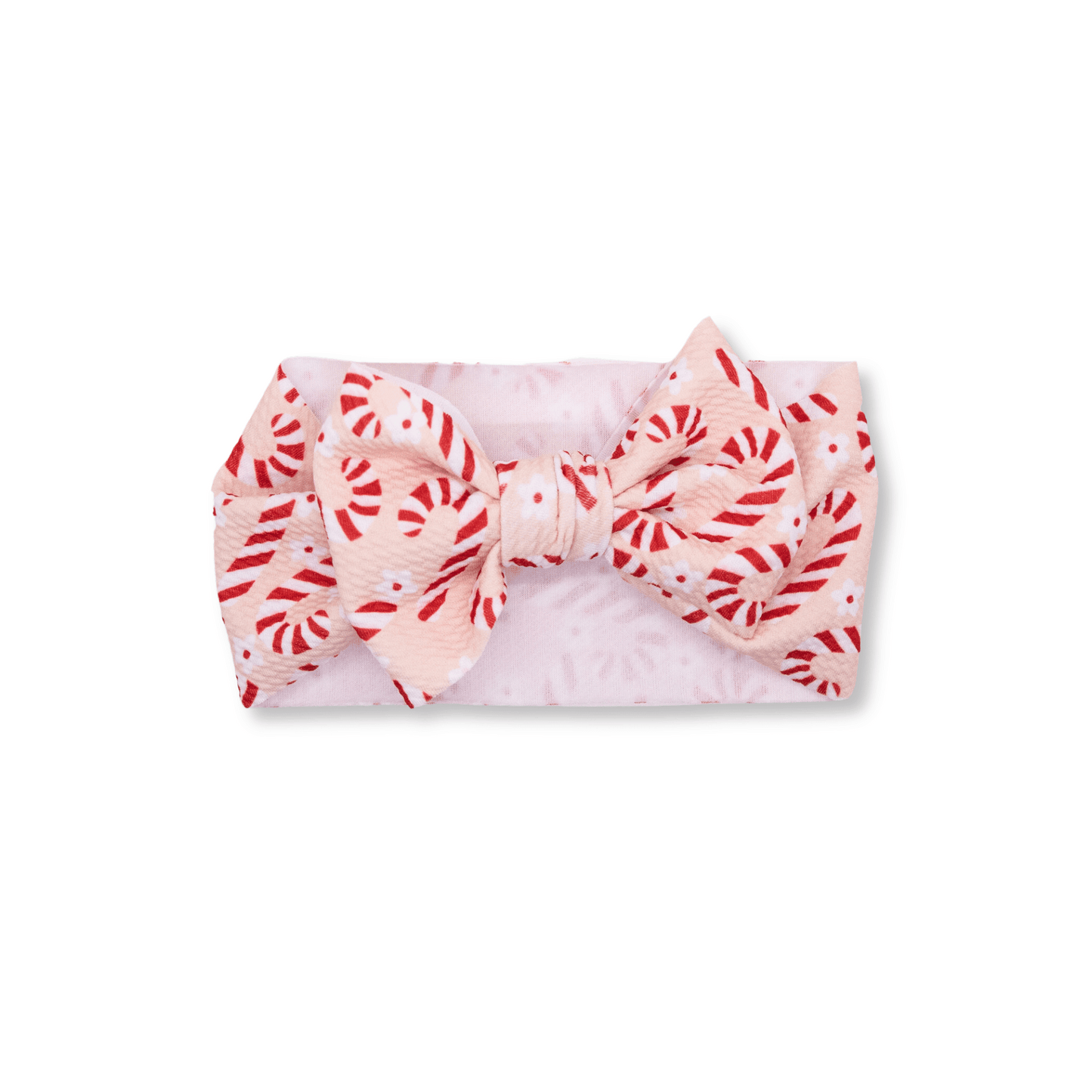 Baby Head Wrap | Handmade Bow | Christmas | Candycane Land | FINAL SALE