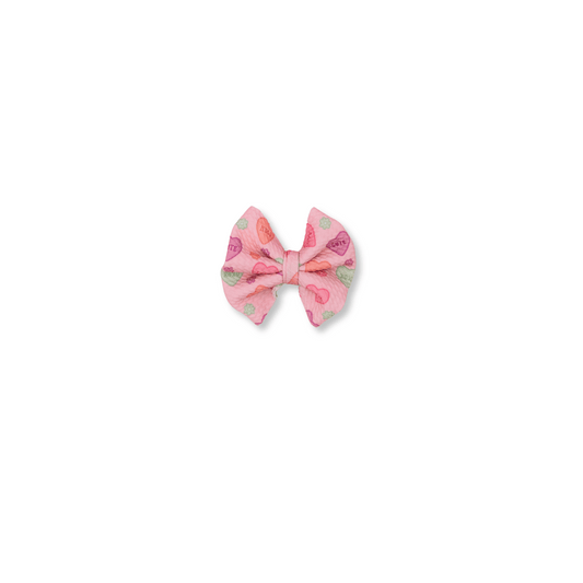Baby & Toddler Bow | Clip in Hairbow | Handmade | Small Bow | Conversation Hearts | FINAL SALE | spsb