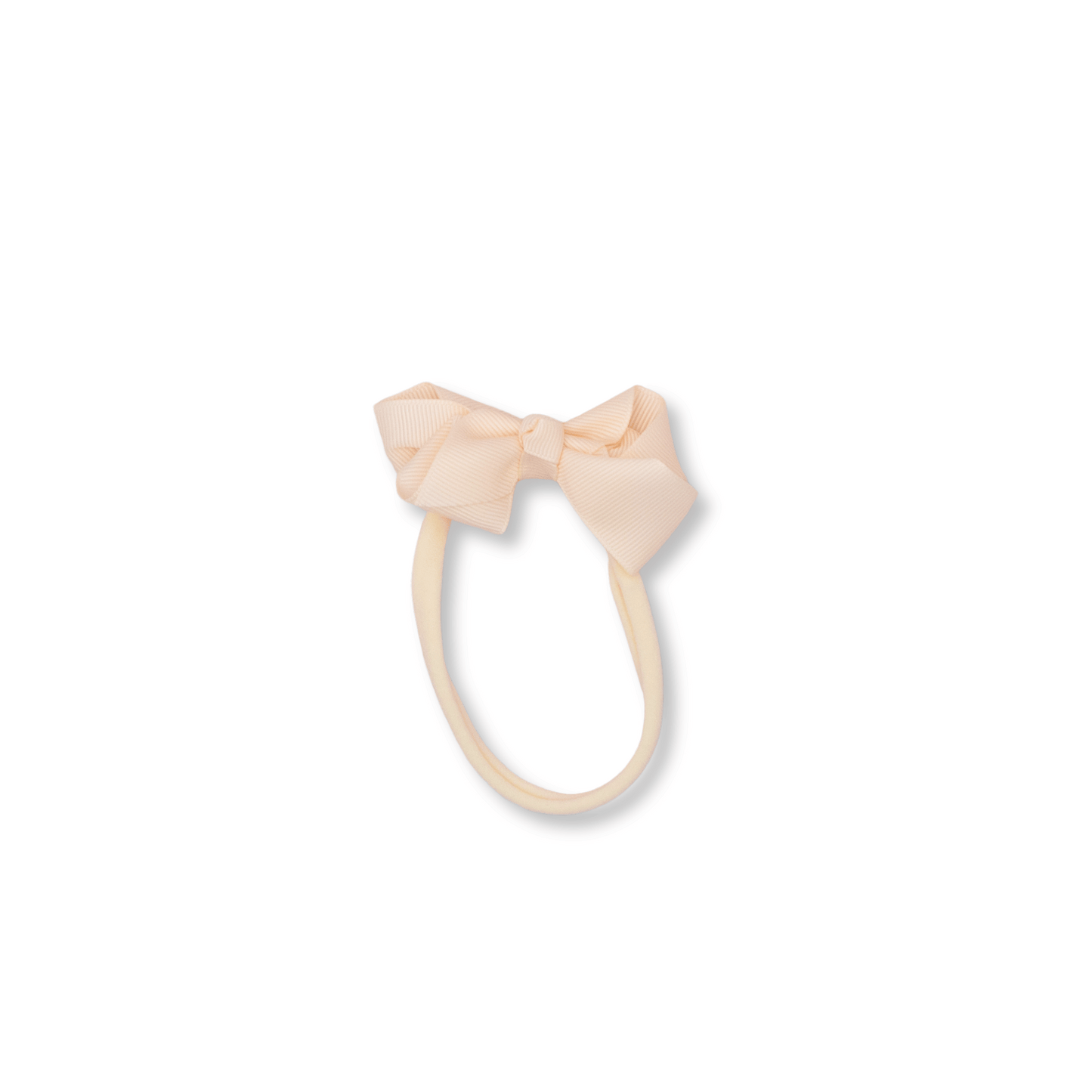 Baby & Toddler Headband | Nylon | Small Bow | Fits 0-24m | Cream | FINAL SALE