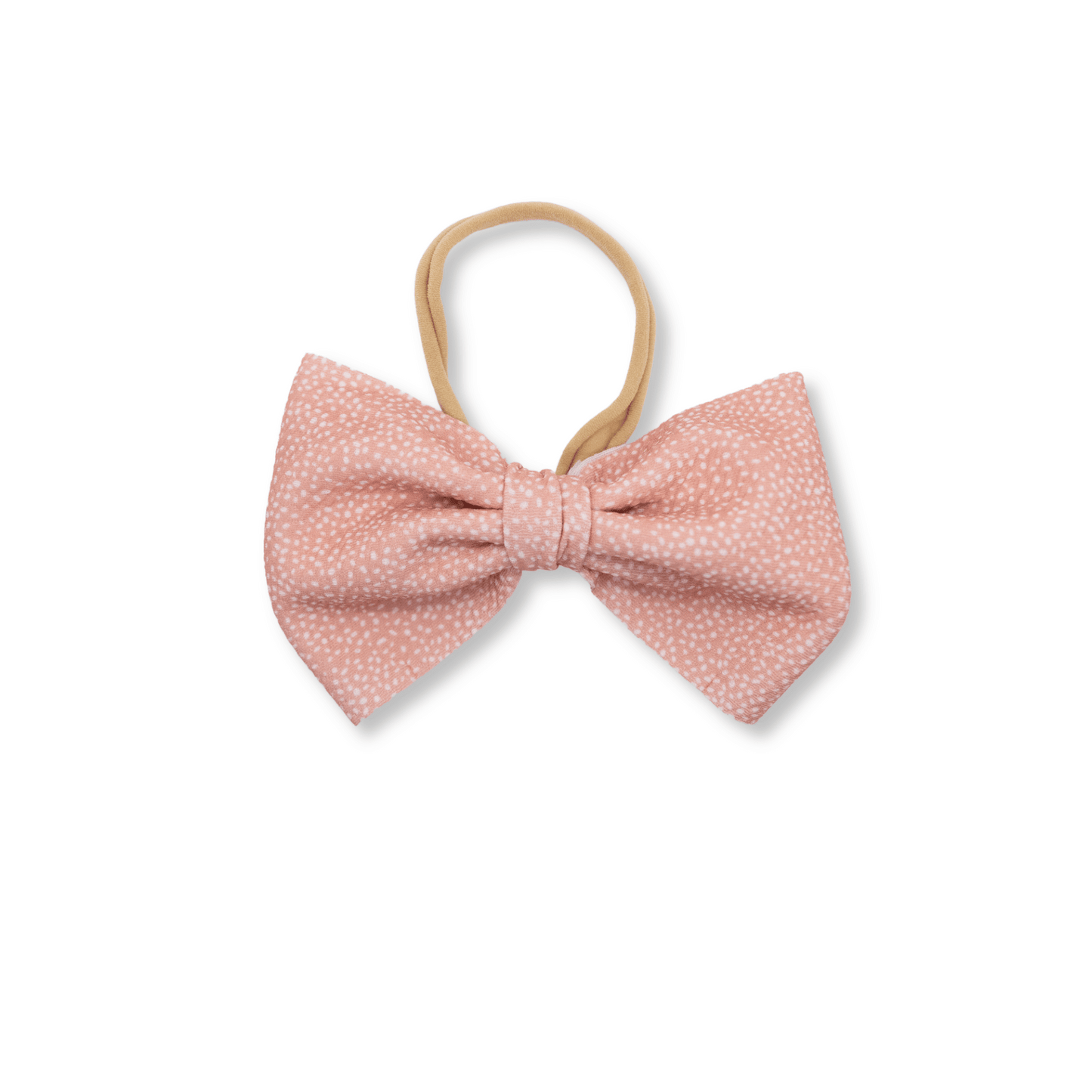 Baby Headband | Big Bow | Pink Ditzy Dot