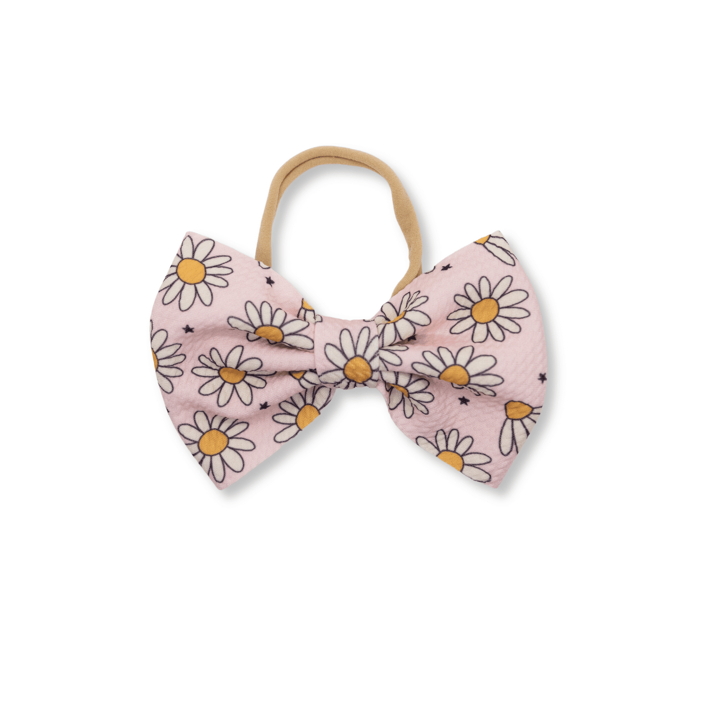 Baby Headband | Big Bow | Daisy Pink | FINAL SALE | spsb
