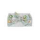 Baby Head Wrap | Handmade Bow | Large Bow | Sizes 0-12m+ | Seafoam Daisies | FINAL SALE