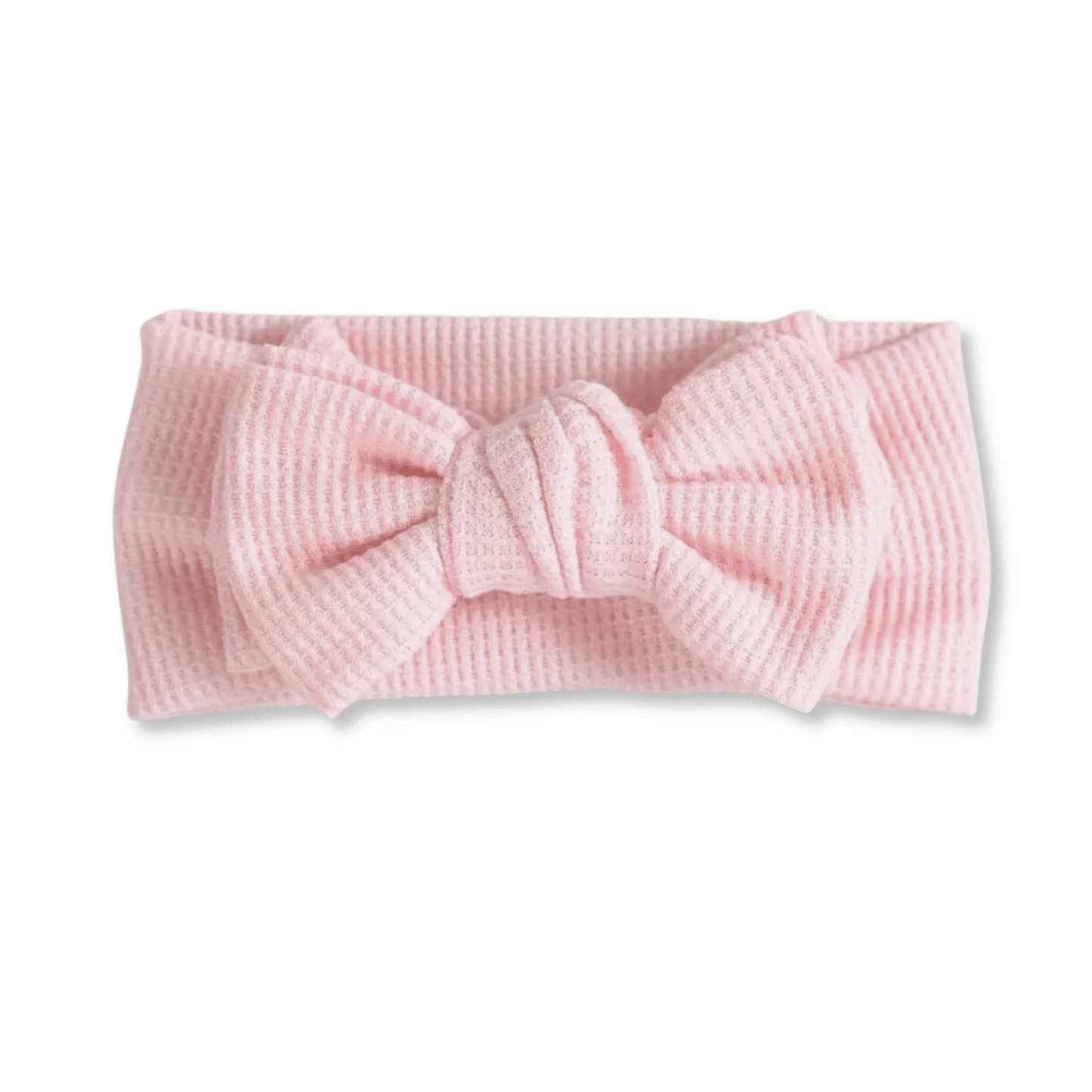 40% OFF! Baby Head Wrap | Large Bow | Size 3-12m+ | Cotton Knit | Light Pink