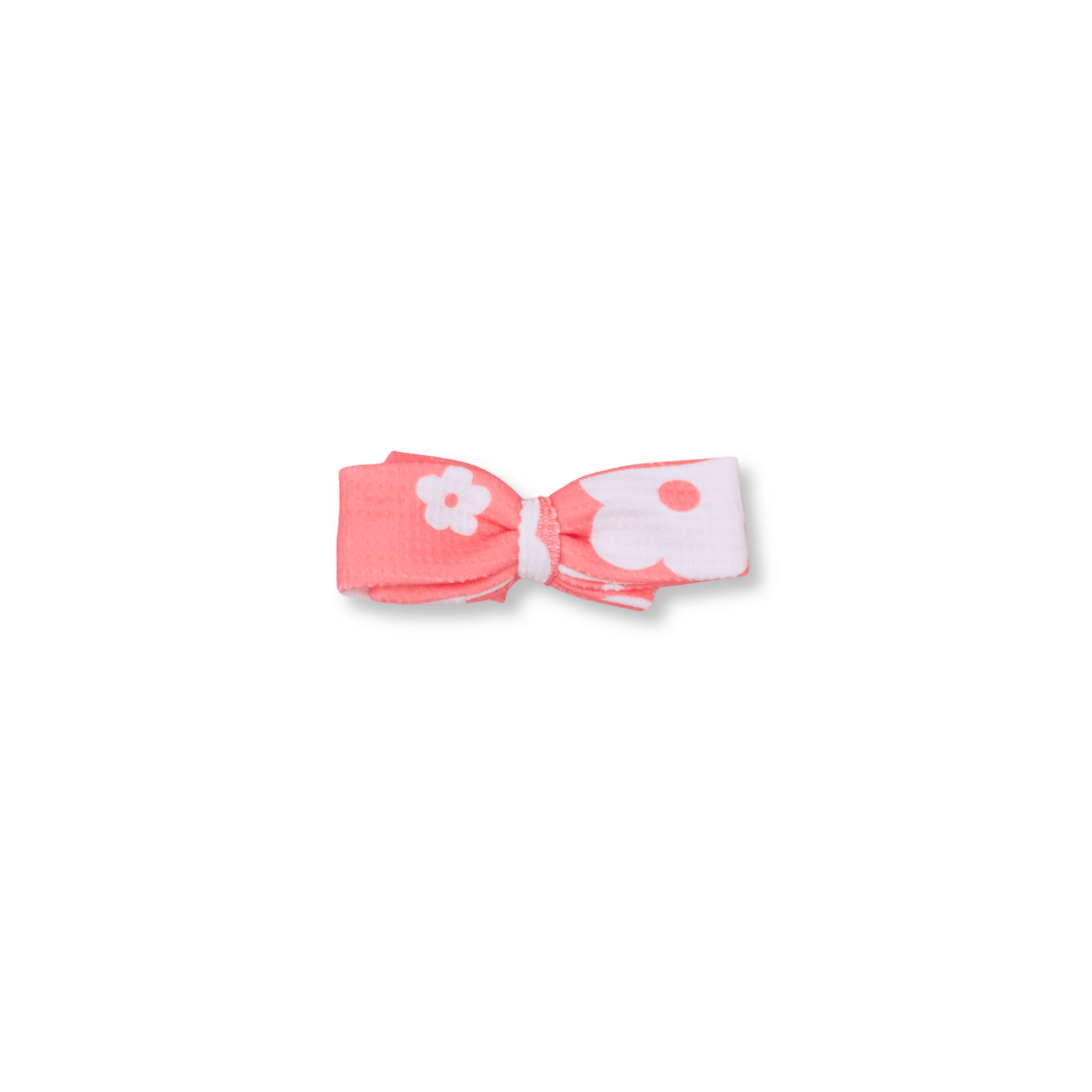 Clippy Bow | Clip in Hairbow | Handmade | Medium Bow | Coral Flowers | FINAL SALE