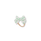 Baby Headband | Small Bow | 0-24m | Mint Green Flowers | FINAL SALE