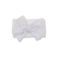 Baby Head Wrap | Large Bow | Bullet & Nylon Headband | White | hwb4