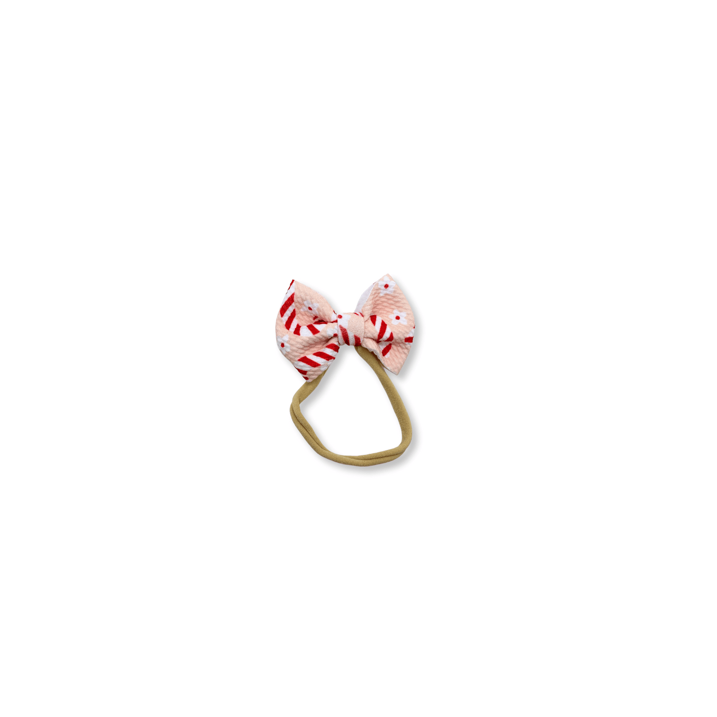 Baby Headband | Handmade | Mini Bow | Christmas | Candycane Land | FINAL SALE
