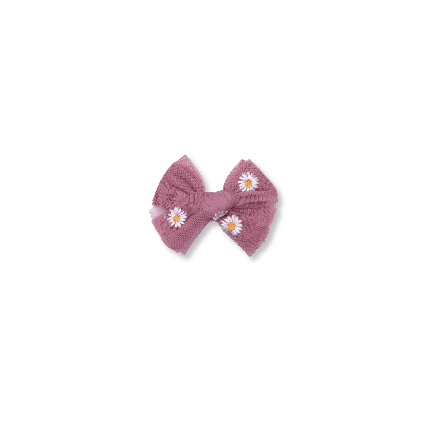 Baby Bow | Clip in Hairbow | Purple Pink Daisy Tulle | FINAL SALE | ssclip