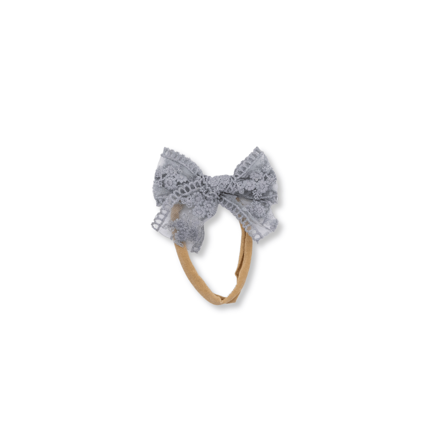 Baby Headband | Small Bow | Blue Lace