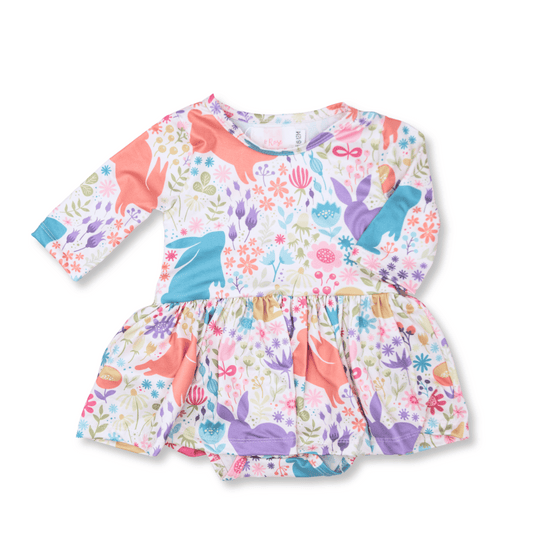 Bunny Twirl Dress Bodysuit | Sizes 0-24m| Multicolored | FINAL SALE