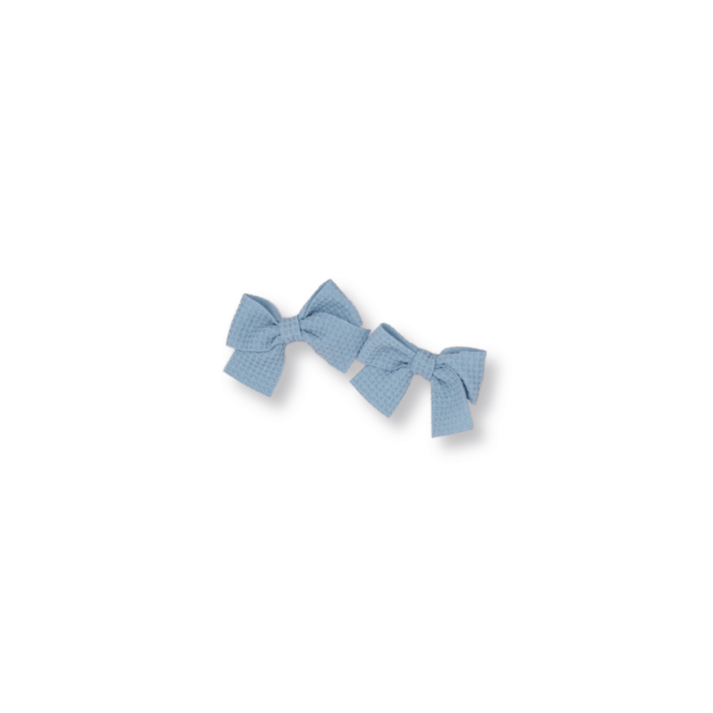 Baby & Toddler Piggy Bows | Set of 2 | Clip in Hairbow | Mini Bow | Blue