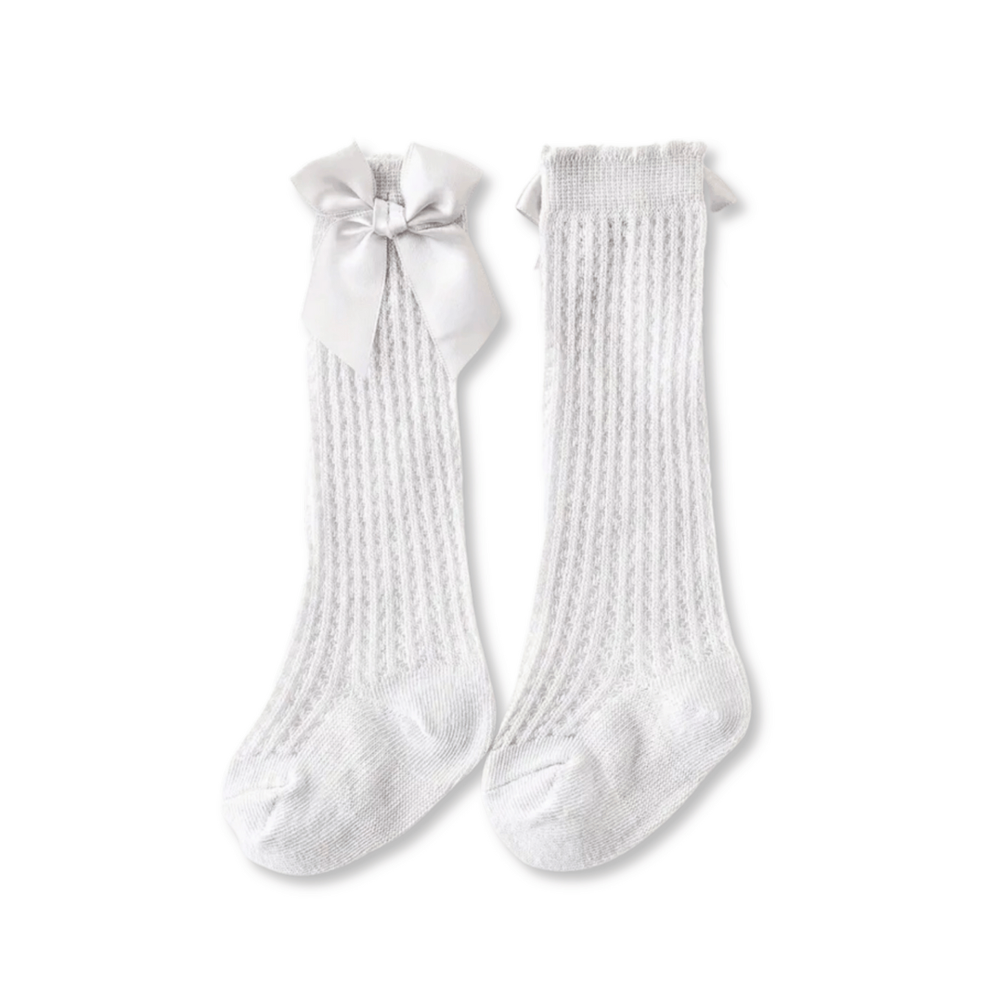 Baby Socks | Knee High | White