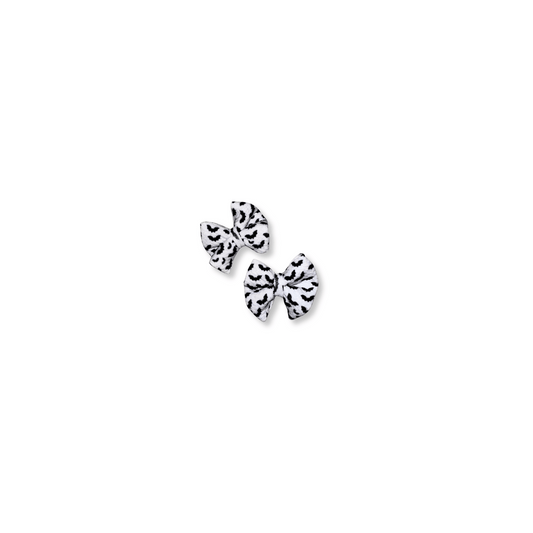 Halloween Bows Set of 2 | Handmade Clip in Hairbows | Mini Bows | Bats