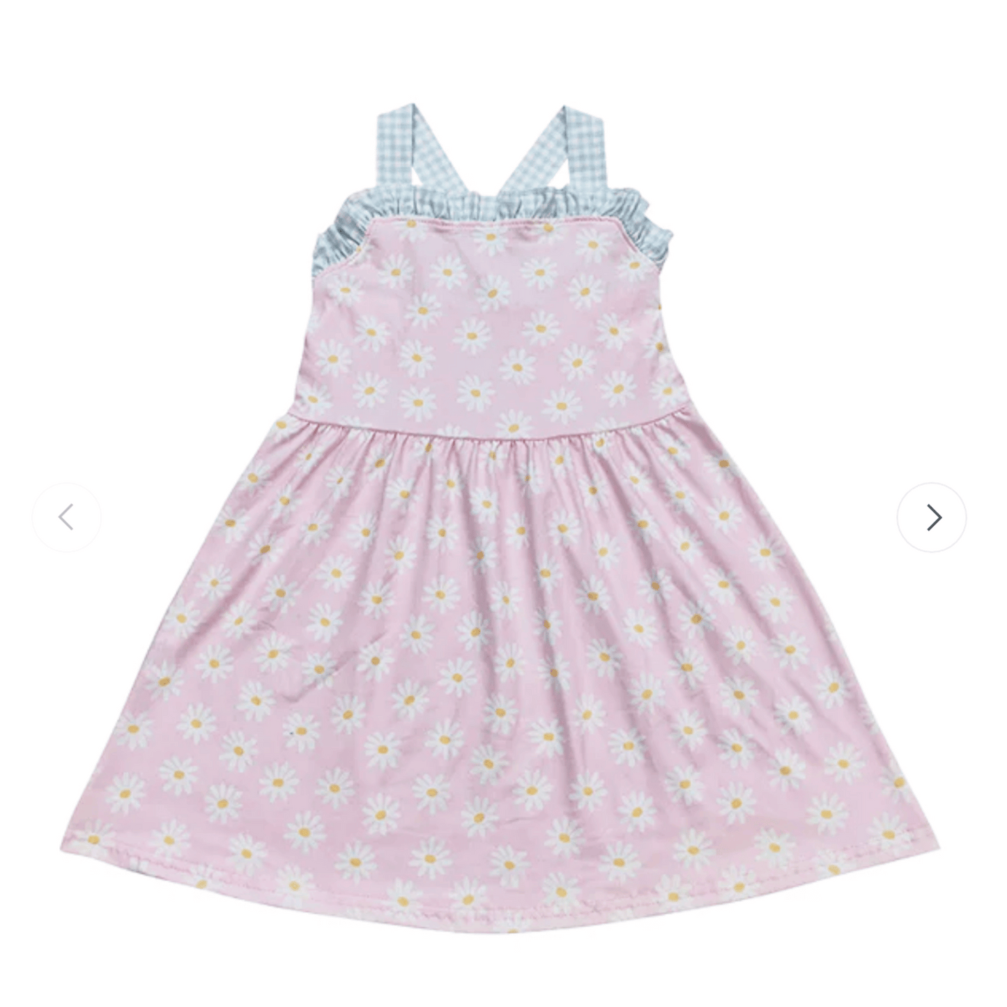 Spring Dress | 12-18m to 6Y | Pink Daisy Gingham