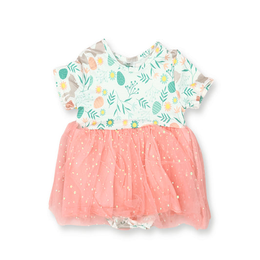 Easter Tutu Bodysuit | Sizes 6-9m to 12-18m | Mint & Peach | FINAL SALE