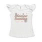 Toddler Ruffle T-shirt | Short Sleeves | Sizes 2T to 5T | White | Mama's Sunshine