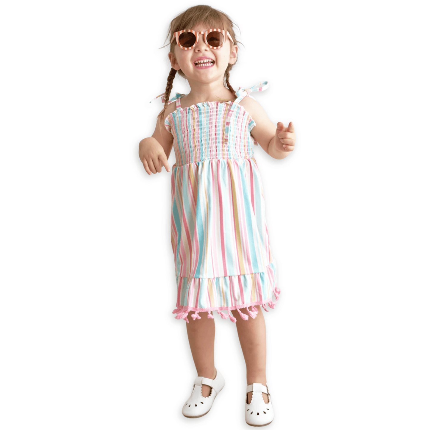 Dress | 3T to 6Y | Pastel Stripes