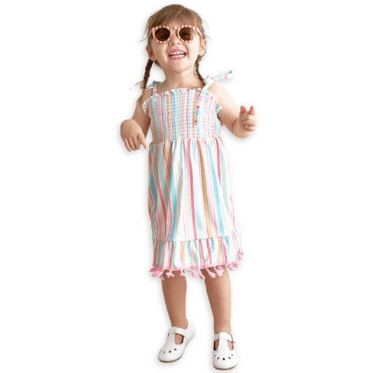 Dress | 3T to 6Y | Pastel Stripes