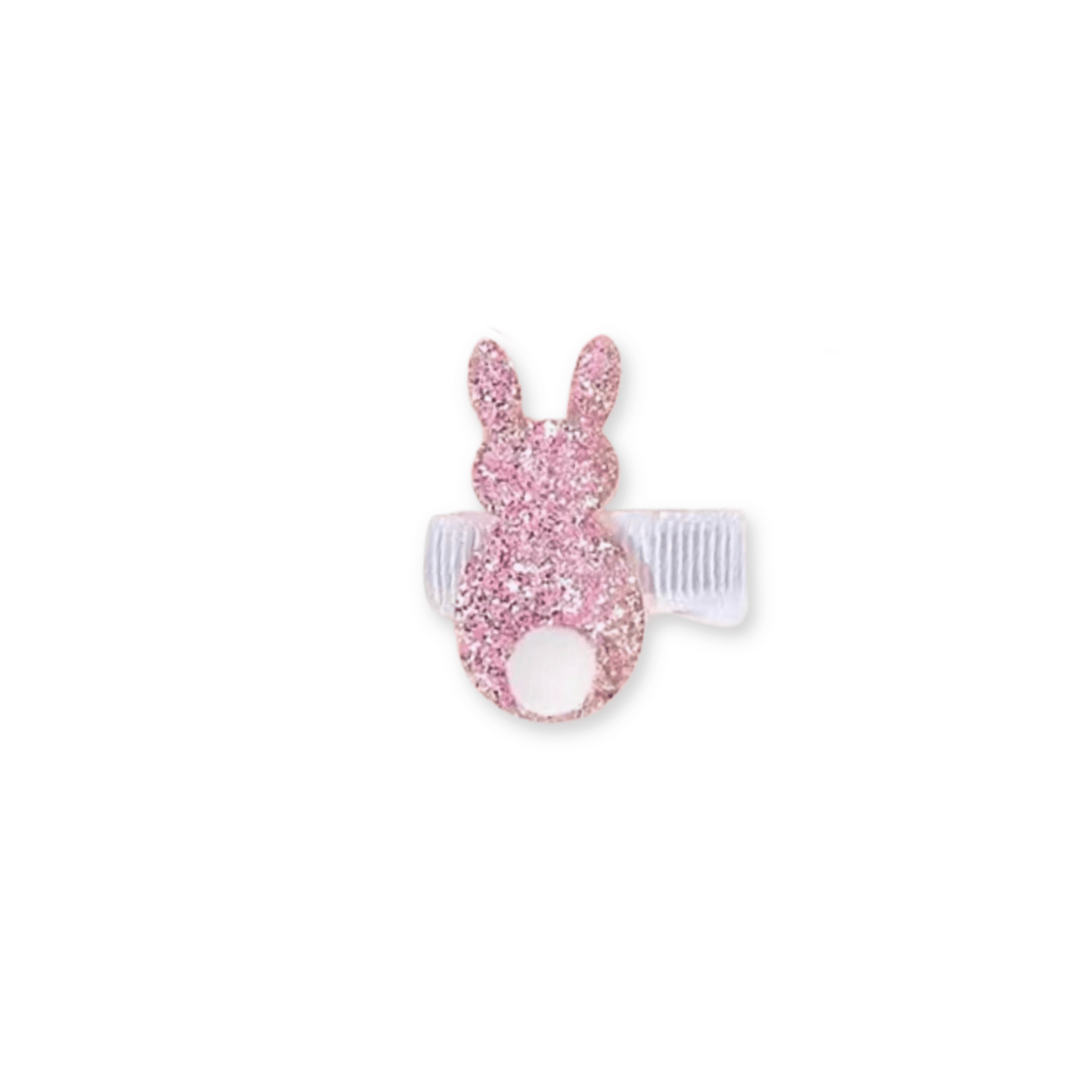 Baby & Toddler Bow | Clip in Hairbow | Pink Glitter Bunny | FINAL SALE