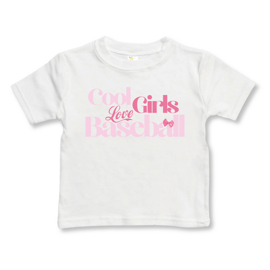ToddlerT-shirt | Baseball | Short Sleeves | Sizes 2T to 5/6T | Cool Girls Love Baseball