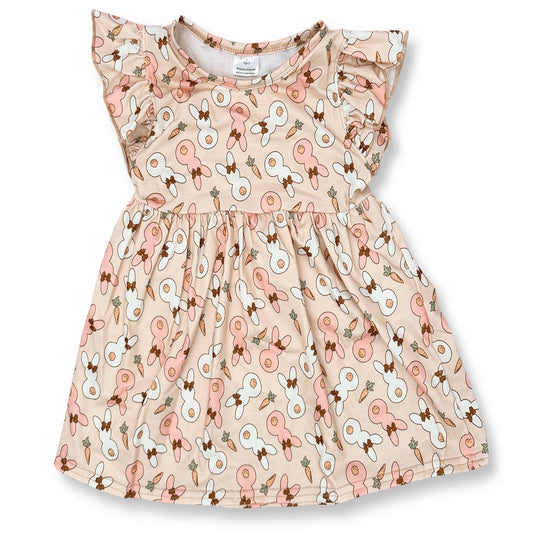 Easter Dress | 2T to 6Y | Peachy Bunnies | FINAL SALE