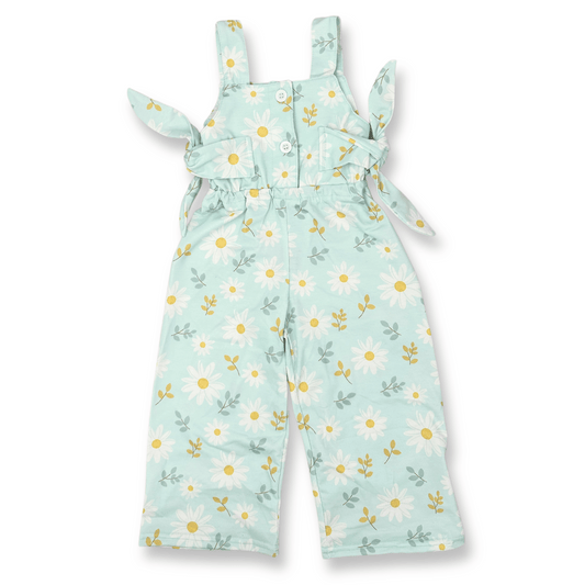 Toddler Jumpsuit | 2T to 4T | Mint Green Daisies | FINAL SALE