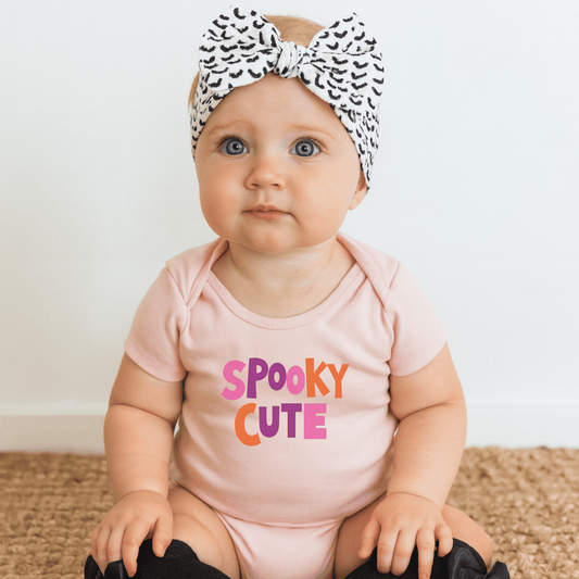 Halloween Baby Head Wrap | Handmade Bow | Large Bow | Sizes 0-12m+ | Bullet Polyester | Bats