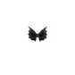 Halloween Bow | Clip in Hairbow | Small Bow | Sparkly Bat w/Leather
