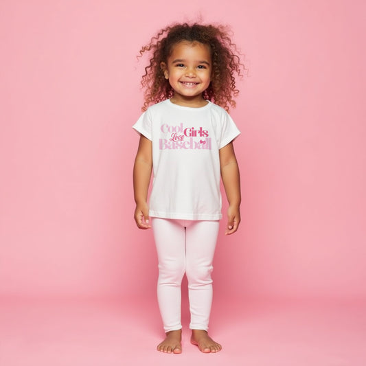 ToddlerT-shirt | Baseball | Short Sleeves | Sizes 2T to 5/6T | Cool Girls Love Baseball