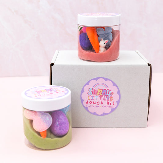 Easter Play Dough Kit | Sensory Bin Activity | Gluten Free | Non-Toxic | Pink or Green | 6oz Jar | FINAL SALE