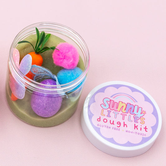 Easter Play Dough Kit | Sensory Bin Activity | Gluten Free | Non-Toxic | Pink or Green | 6oz Jar | FINAL SALE