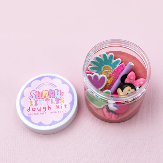 Minnie Play Dough Kit | Sensory Bin Activity | Gluten Free | Non-Toxic | 6oz Jar