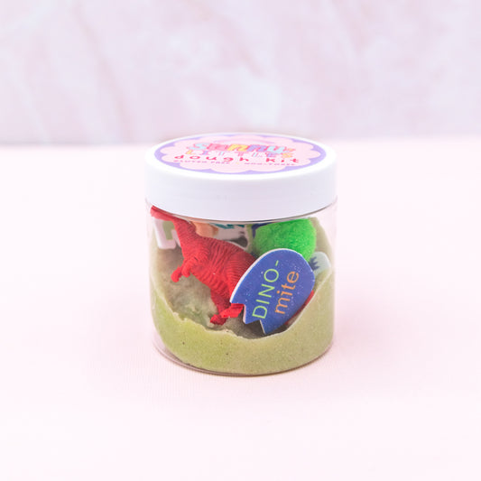 Dino Play Dough Kit | Sensory Bin Activity | Gluten Free | Non-Toxic | 6oz Jar