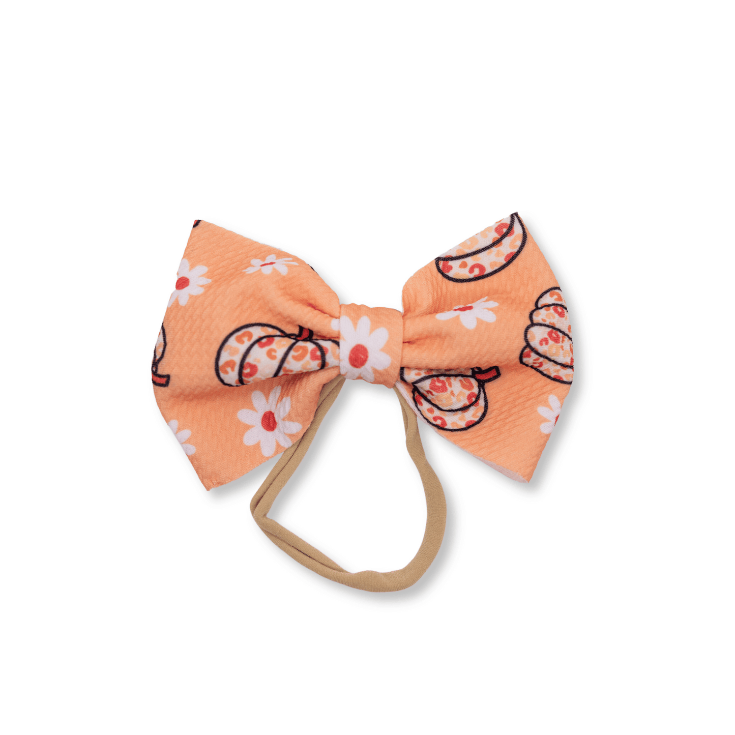 Baby Headband | Big Bow | Cheetah Pumpkins