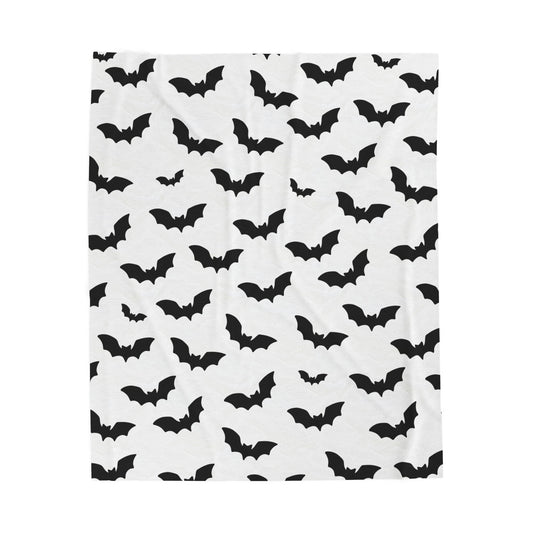 Halloween Personalized Velveteen Plush Blanket | Bats