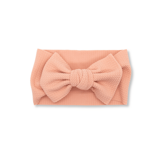 Baby Head Wrap | Handmade Bow | Large Bow | Sizes 0-12m+ | Dusty Rose | FINAL SALE