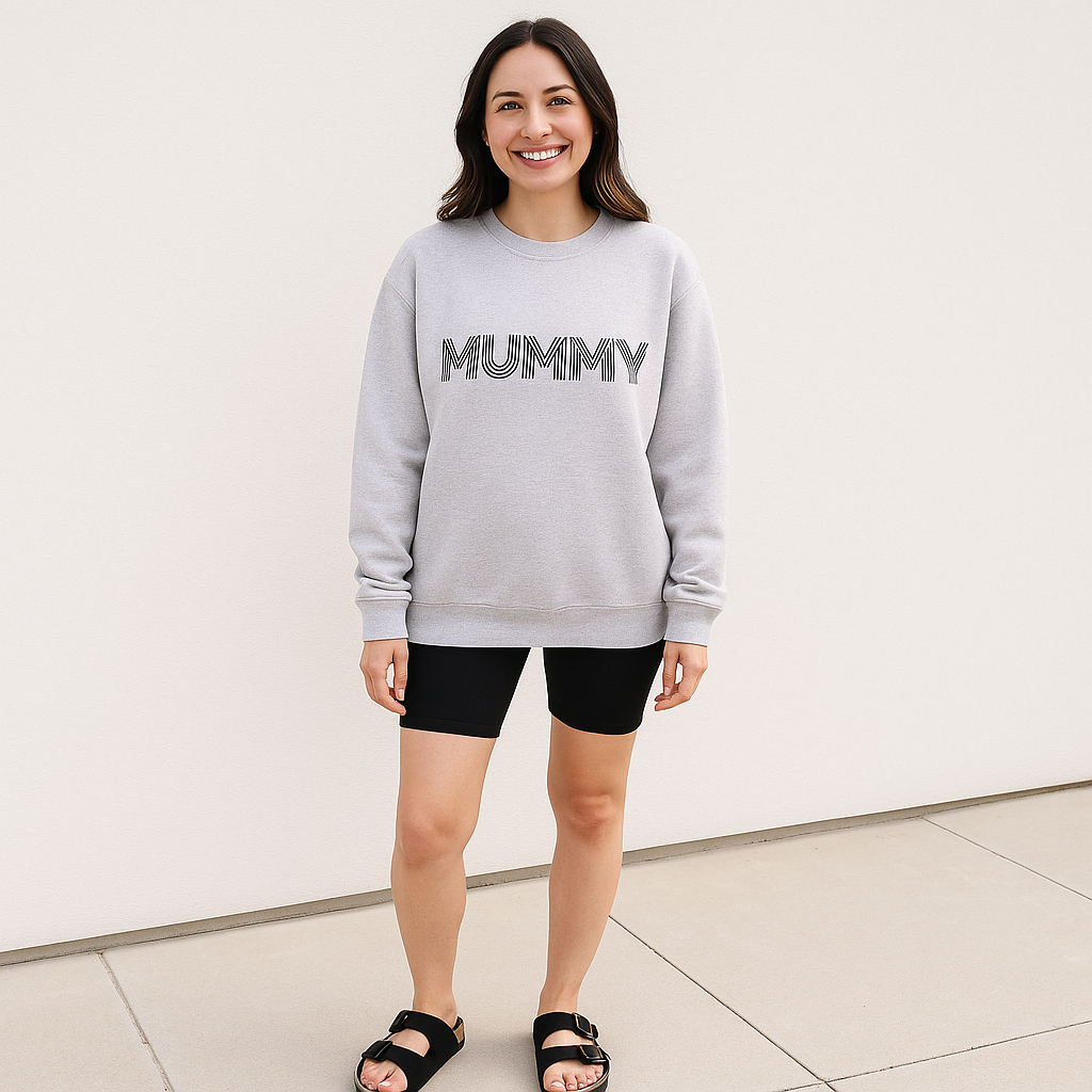 Hallowen Women's Unisex Heavy Blend™ Crewneck Sweatshirt | White, Ash, Pink | Mummy