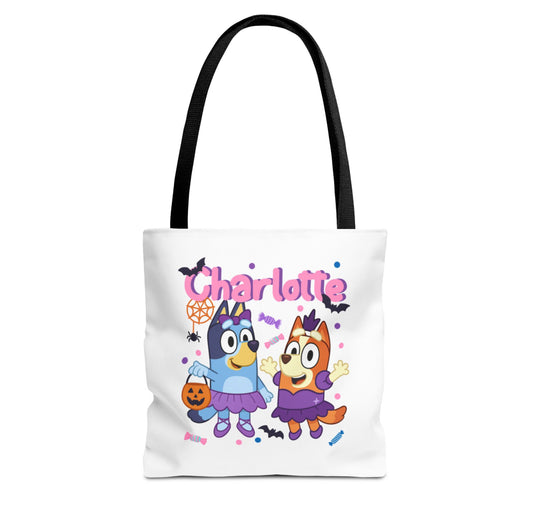 Personalized Halloween Trick or Treat Bag | Bluey & Bingo