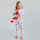 Toddler Bamboo Pajamas Two-piece | Christmas | Sizes 2T to 5T | Candy Cane Bows | FINAL SALE